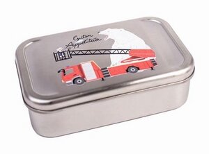 XL Edelstahl Lunchbox für Kinder (Motiv Feuerwehr) - Cameleon Pack