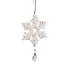 Weihnachtsbaum - Anhänger – Schneeflocke – Ahorn - Kristall - ReineNatur