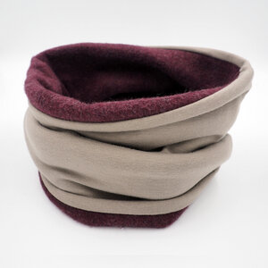 winterfester Loop, uni verschiedene Farben aus Bio-Baumwolle Jersey mit Fleecefutter - bingabonga®