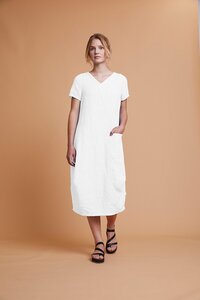 Kleid Fula aus umweltfreundlichem, europäischem Leinen - Elemente Clemente