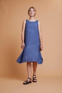 Kleid Som mit Laserprint, aus europäischem Leinen - Elemente Clemente