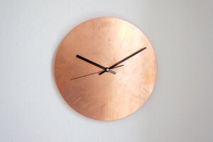 Raw Copper Wanduhr - Calvill