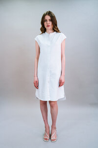 Hemdblusenkleid aus Baumwolle | 2-in-1 Dress - saenguin