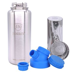 JuNiki's isolierte Edelstahl Trinkflasche 1 Liter + Teefilter - JN JuNiki's