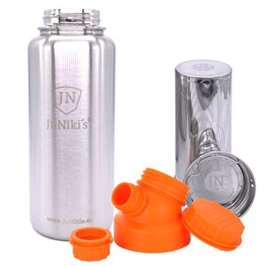 JuNiki's isolierte Edelstahl Trinkflasche 1 Liter + Teefilter - JN JuNiki's