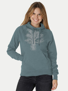 Bio-Damen-Kapuzensweater Chestnut - Peaces.bio - handbedruckte Biomode
