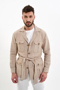 100% Hanf Safari Jacke, Cargo Reisejacke - De IONESCU