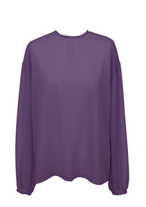 Bluse mit transparenten Ärmeln lila-aubergine - SinWeaver alternative fashion