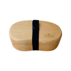 Bento Box - Lunchbox aus Gummibaumholz - Susable