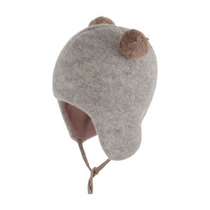Wollfleece Baby-Mütze in süßem Bärchen-Design für Ihr Baby von 6-12 Monate - Pure-Pure