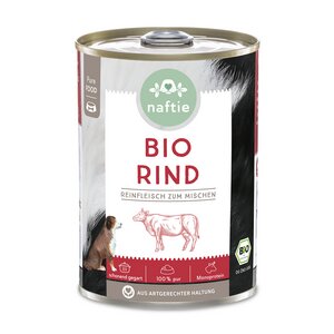100% BIO-RIND Reinfleisch Hundefutter - naftie