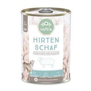 100% HIRTEN SCHAF Premium Reinfleischdosen für Hunde - naftie