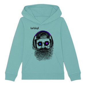 Print Hoodie Kinder | DEEEEJAYYY | 85% Bio-Baumwolle - karlskopf