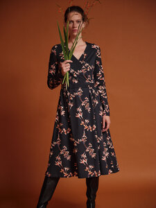 Kleid Print Winterlotus aus aus Bio-Baumwolle und TENCEL - LANIUS
