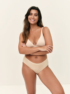 Periodenunterwäsche - recyceltes Nylon beige - starke Menstruation - snuggs