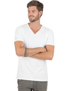 Männer V-Shirt aus 100% Bio-Baumwolle (kbA), weiss - Trigema