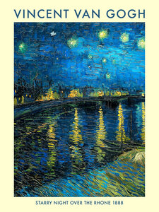 Wandbild / Kunstdruck / Poster / Leinwand - Sternennacht über der Rhone (Vincent van Gogh) - Photocircle