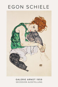 Wandbild / Kunstdruck / Poster / Leinwand - Egon Schiele: Sitzende Frau mit gebeugten Knien - Photocircle
