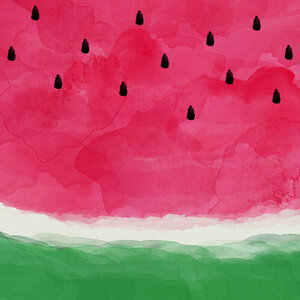 Wandbild / Kunstdruck / Poster / Leinwand - Watermelon Abstract - Photocircle