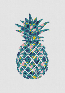 Wandbild / Kunstdruck / Poster / Leinwand - Teal Pineapple - Photocircle