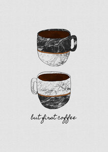 Wandbild / Kunstdruck / Poster / Leinwand - But First Coffee - Photocircle