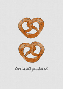Wandbild / Kunstdruck / Poster / Leinwand - Love Is All You Knead - Photocircle