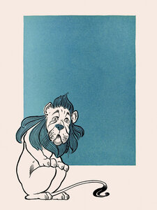 Wandbild / Kunstdruck / Poster / Leinwand - William Wallace Denslow: Der feige Löwe (1900) - Photocircle