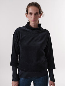 Sweatshirt mit Stehkragen aus Bio-Baumwolle - LANIUS