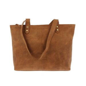 Shopper-Tasche aus braunem Vintage-Öko-Leder - Emily - MoreThanHip
