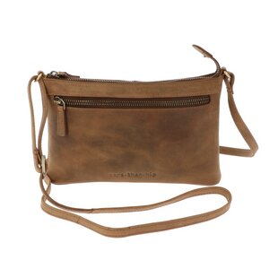 Handtasche aus braunem Vintage-Öko-Leder - Hailey - MoreThanHip