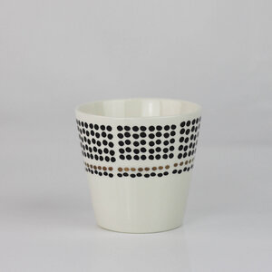 Becher aus Keramik weiß, Kaffeetasse Puntitos oder Modern - Mitienda Shop