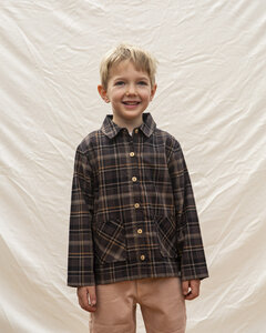Kariertes Hemd für Kinder aus Baumwoll-Flannel / Workshirt - Matona