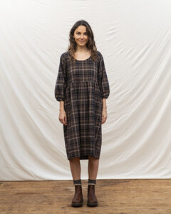 Kariertes Baumwollkleid für Frauen / Greta Dress Women - Matona