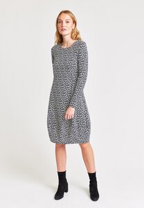 Knielanges Kleid mit flachem Rundhalsausschnitt für Damen - Miju - Lana natural wear