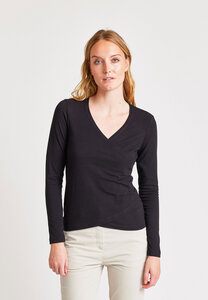 Langarmshirt mit V-Neck-Ausschnitt für Damen - Lisa - Lana natural wear