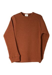 Merino Shirt Pullover Lang Arm aus Merino-Schurwolle, weiche, warme Rib-Knit - Organic by Feldman