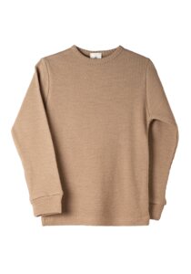 Merino Shirt Pullover Lang Arm aus Merino-Schurwolle, weiche, warme Rib-Knit - Organic by Feldman