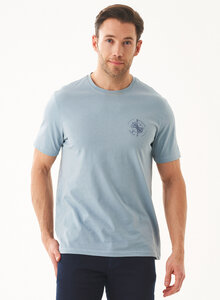 T-Shirt aus Bio-Baumwolle mit Kompass-Print - ORGANICATION