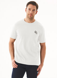 T-Shirt aus Bio-Baumwolle mit Fahrrad-Print - ORGANICATION