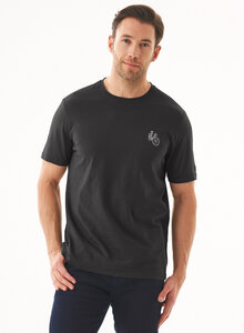 T-Shirt aus Bio-Baumwolle mit Fahrrad-Print - ORGANICATION