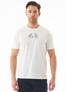 T-Shirt aus Bio-Baumwolle mit Fahrrad-Print - ORGANICATION