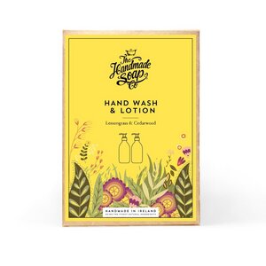 Geschenkset Handseife und Handlotion Zitronengras und Zedernholz 300ml - The Handmade Soap Company