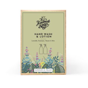 Geschenkset Handseife und Handlotion Lavendel, Rosmarin und Minze 300ml - The Handmade Soap Company