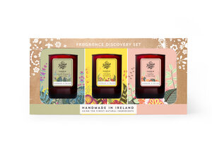 Kerzen Geschekset - 3 Kerzen in drei Duftrichtungen - Lavendel, Lemongras und Grapefruit - The Handmade Soap Company