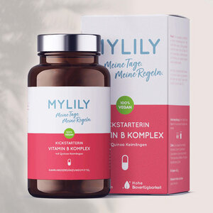 Kickstarterin - Vitamin B Komplex - 90 Kapseln - vegan, hochdosiert, pflanzlich - MYLILY - Organic Femcare
