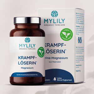 Krampflöserin - Magnesium & Vitamin B6 - 90 Kapseln - vegan, hochdosiert, natürlich - MYLILY - Organic Femcare