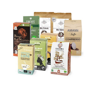 Coffee-Up-Entdeckerpaket: 9 mittelkräftige Sorten – kompostierbare & aluminiumfreie Bio-Kaffeekapseln, Nespresso® kompatibel - Coffee-Up!
