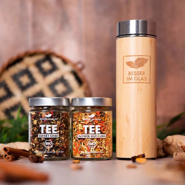 Besser im Glas Besser im Glas Bio Gewürztee Set mit Thermosflasche Avocadostore