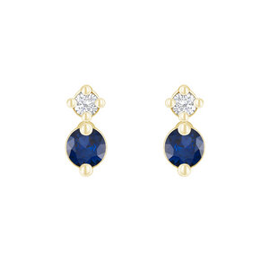 Minimalistische Ohrringe mit Saphiren und Diamanten Durante - Eppi