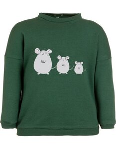 Baby Sweatshirt "Suli" aus Bio-Baumwolle | grün mit Druck - CORA happywear